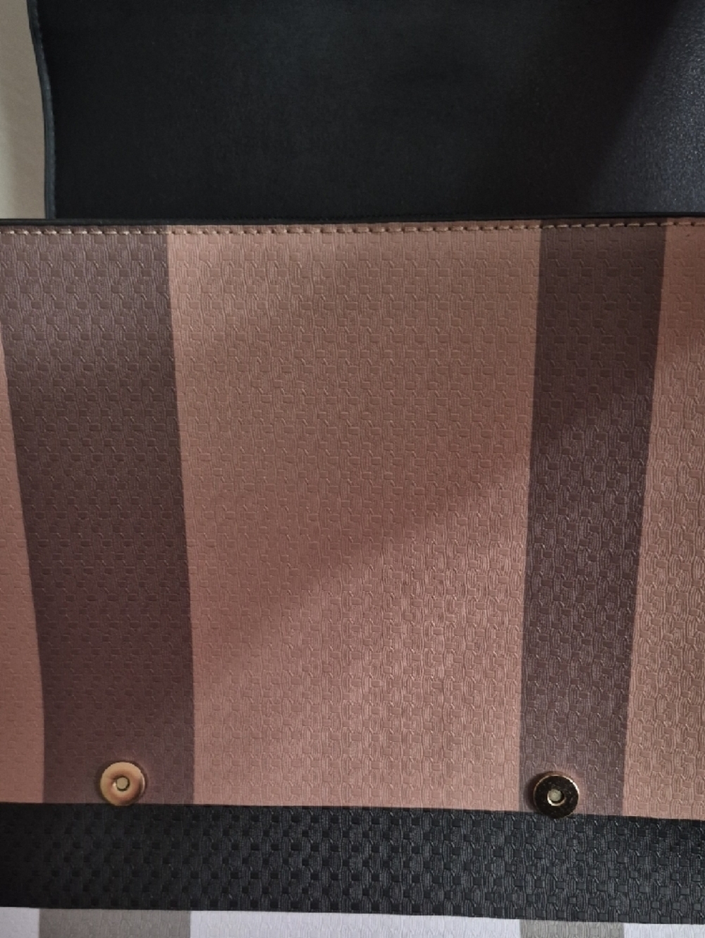 Women's Colorblock Backpack in Black and Blush - Picture 5 of 12